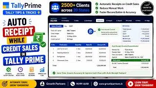 Auto Receipt While Credit Sales In Tally Prime