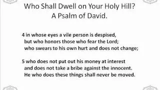 Psalm 15 ESV - English Standard Version