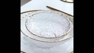 RUMDEC Glass ware with round and flower shape design