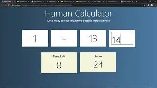 Javascript based Math Brain Game Demo