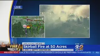 Skirball Fire Shuts Down 405 Freeway Through Sepulveda Pass