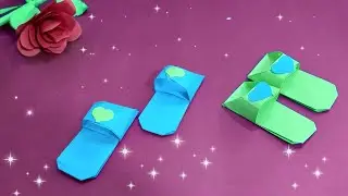 Paper slippers:Very easy to make origami slippers in a few minutes