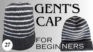 *Gent's CAP* For Beginners  || Free Size || #knitting #knittingforbeginners