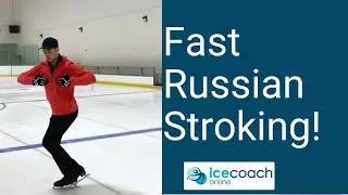 Great Figure Skating Exercise! Fast Russian Stroking!