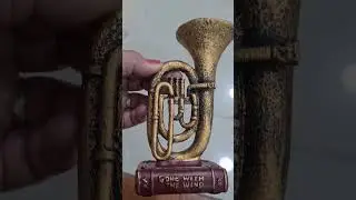 Home Decor Gone With the Wind Book with Trumpet