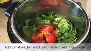 Andhra style palakura pappu | spinach dal in instant pot
