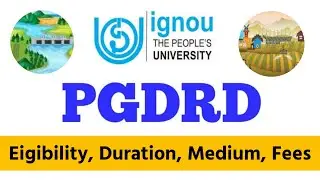 PGDRD COURSE FULL DETAILS/ IGNOU / Jobs /Rural Diploma