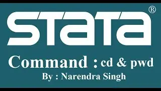 #StataTutorial : Lesson01  cd , pwd command #StataForBeginners #IntroductionToSTATA