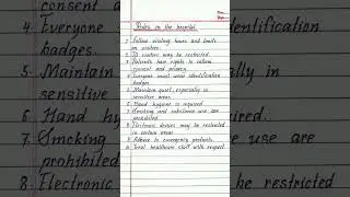 Rules and Regulations of Hospital || Writeology TV
