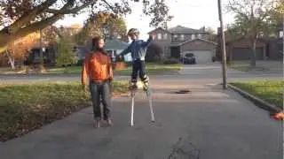 5yo Testing out new stilts
