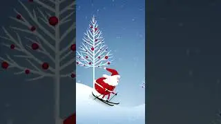 Santa having fun and skiing to chill Christmas Music #christmas #animation #chill #holidaymusic