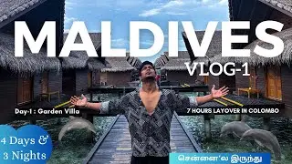 🏖️MALDIVES TRAVEL VLOG-1: Garden Villa Tour, 7 hours Layover, Adaaran Select Hudhuranfushi | Ep-1