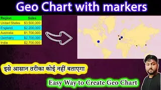 Beginner's guide to Geo charts with markers in Google Sheets || #satishtechtips