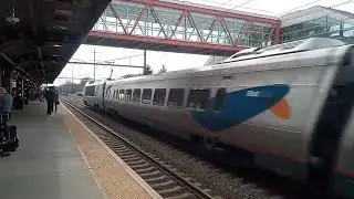 A Few High Speed Amtrak Trains & HHP-8C at Hamilton, NJ On The Spring Equinox