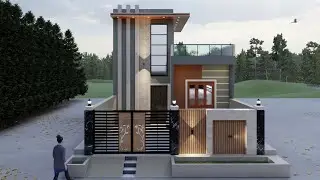 28 x 40 Modern house design with parking area 4bhk house design 1120sqft area (hindi/urdu)