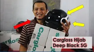 review helm cargloss hijab ori warna  Black Deep SG