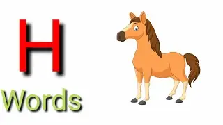 H Letter Words with pictures | Kindergarden | lkg | nursery