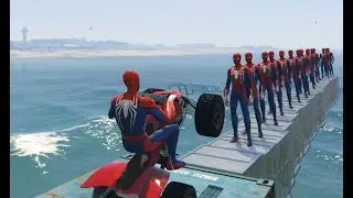 Homem aranha numa moto! desafio insano com super herois!