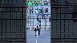 Indian BSF vs Pakistan Rangers - The Legendary Pilot March SHOWDOWN! 🇮🇳⚡🇵🇰 #wagah #indvspak #parade