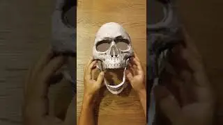 Paper Skull Mask for Halloween #Shorts
