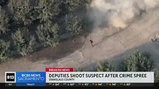 Video released after deputies shooting suspect following alleged Stanislaus County crime spree