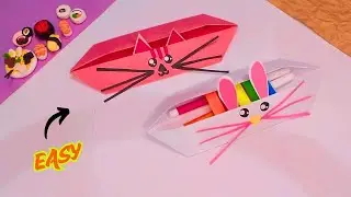 Easy DIY Pencil Case Idea | Cute Paper Pencil Case | Back to School Craft