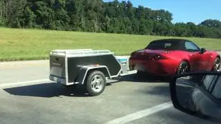 Mazda MX-5 Miata Towing a Trailer