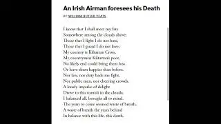 An Irish Airman foresees his Death by William Butler Yeats