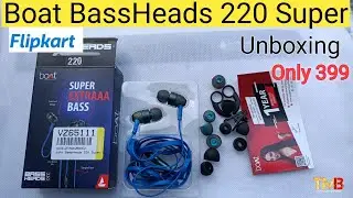Unboxing🥰 Boat BassHeads 220 Super Extra Bass Wired Headset By Flipkart || #TMB ||