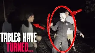 CLOWN CHASED AND ATTACKED.. (Shot)