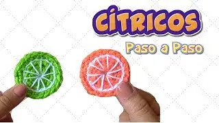 REBANADAS DE CITRICOS TEJIDAS A CROCHET PASO A PASO - Aplique para decorar