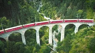 Switzerland: Amazing Viaducts and Bernina Express Trains (4K)