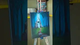 Painting and Easy Fantasy Portal #art #artsandcrafts #howtopaint #acrylicpainting #fantasyart #scifi