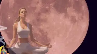Meditation with Pink Moon 10 minutes meditation sleeping yoga mindfulness