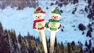 Мастер-класс: Снеговик из полимерной глины / Новогодняя ложка с декором / Ложка с декором