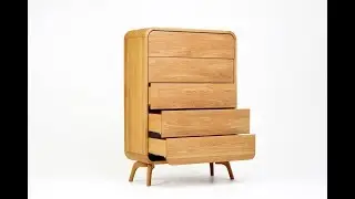 High Chest of drawers in Solid Oak SOL-3