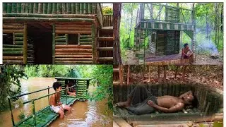 Primitive Technology Build Mini Bamboo House Top 3