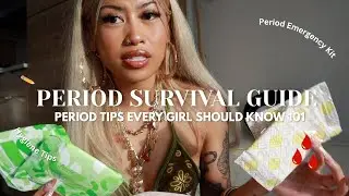 period SURVIVAL kit + period tips EVERY girl needs to know | girl talk 101