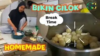 Minggu kita tetap diRUMAH || Bikin cilok homemade 🤫👍🔥#masakanrumahan #cilok #cilokenak