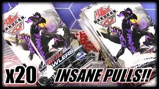 INSANE PULLS!! Opening 20 Bakugan Brawl Booster Packs | Bakugan Battle Planet