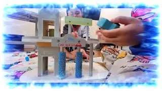 Ethan and His Little Brother Having Fun at the Car Wash Station Toy