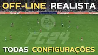 Todas as configurações de Tela e Câmera para off-line REALISTA EA FC 24