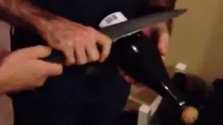 How to Sabre a Champagne Bottle (With a Kitchen Knife)