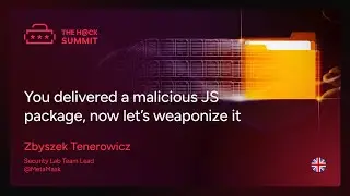 The Hack Summit 2024 - Zbyszek Tenerowicz - You delivered a malicious JS package