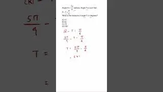 SAT Circle radian problem 20   HD 1080p #maths #circle #algebra #sat #mathematics #mathstricks