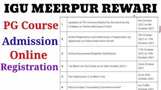 IGU PG Courses ADMISSION 2021 | IGU M.A/M.SC/M.COM/M.PHILL Admission form start 2021