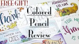 Colored Pencil Review & Thanksgiving Freebie! Bible Journaling