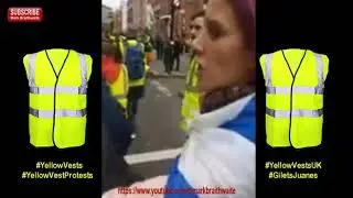 Tracy Blackwell, marching with the Yellow Vests in London.