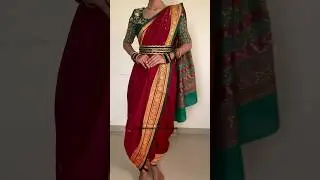 Dhoti saree Draping #shorts #nauvarisaree  #dhotistyle @GroomingwithUtkarsha
