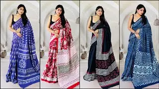 Mulmul Cotton Sarees | Free Shipping | Premium Quality Mulmul Sarees Collection #shopnow 